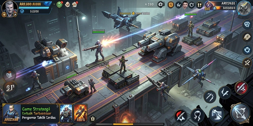 Tampilan gameplay ARISTA88 yang memukau dan penuh strategi.
