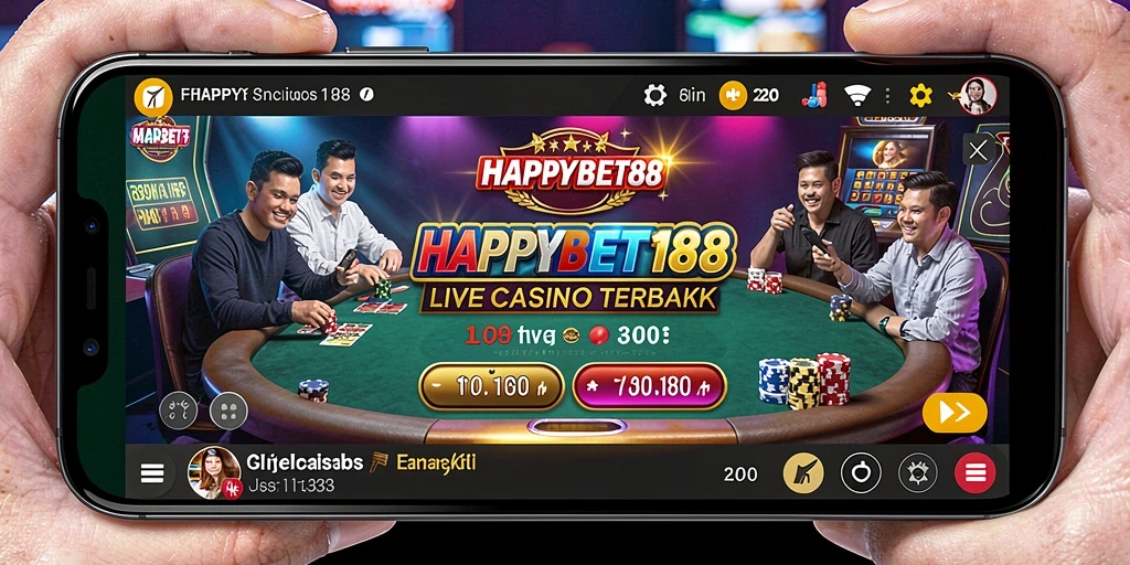 Tampilan gameplay Live Casino yang menegangkan di HAPPYBET188.