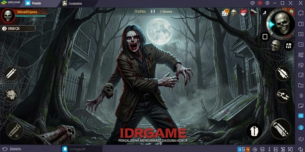 Screenshot IDRGAME menampilkan suasana mencekam dalam gameplay horor.