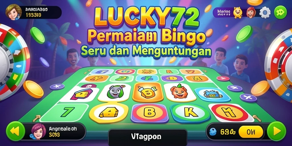 Tampilan gameplay Bingo yang menarik dari LUCKY72.