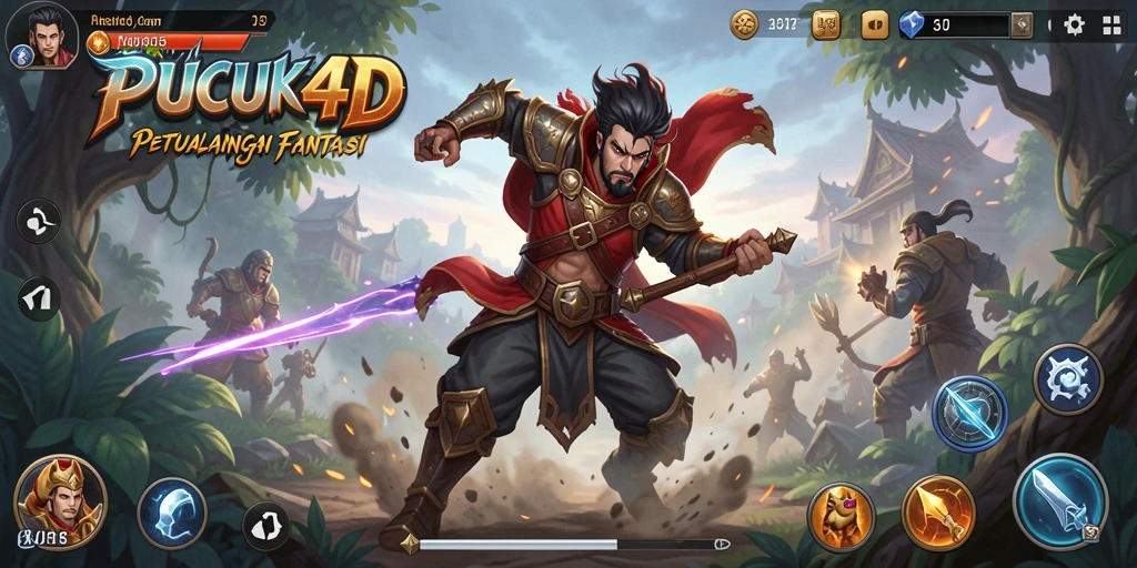 Screenshot gameplay menampilkan karakter bertarung di dungeon menantang.