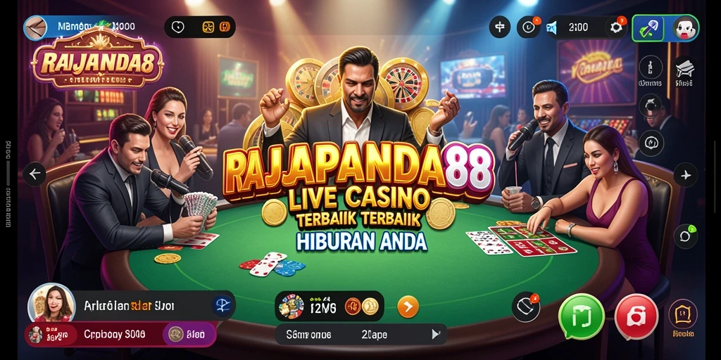Tangkapan layar utama RAJAPANDA88 menampilkan dealer yang sedang memimpin permainan.