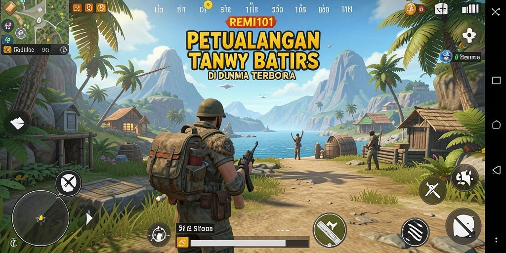 Tampilan gameplay <strong>REMI101</strong> yang menakjubkan di dunia terbuka.