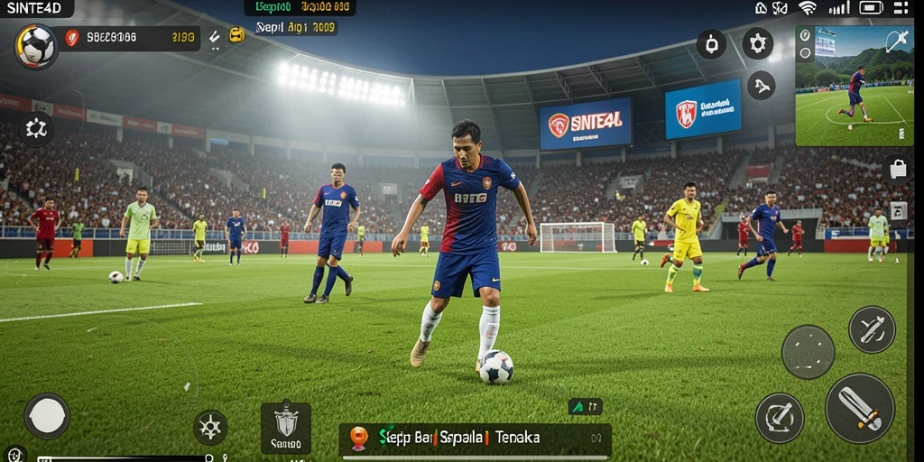 Tampilan gameplay yang dinamis dan mendebarkan dari SINTE4D.