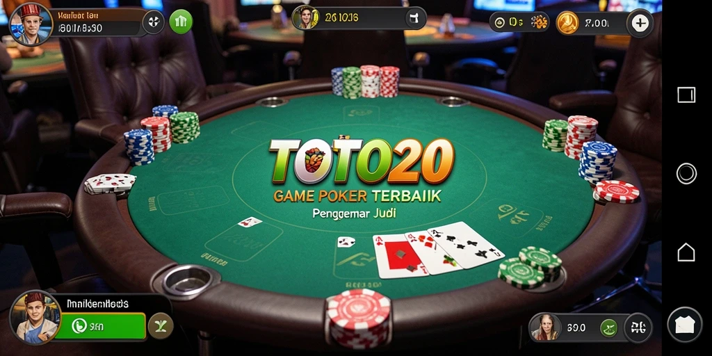 Screenshot utama TOTO20 menampilkan gameplay Poker yang seru dan menantang.