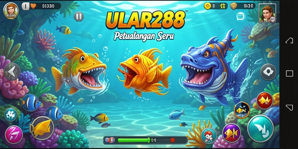 Gameplay seru di ULAR288 dengan berbagai ikan untuk ditembak.