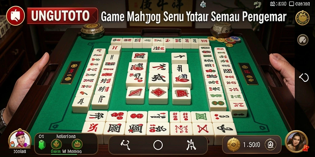 Tampilan gameplay seru UNGUTOTO dengan suasana Mahjong yang menantang.