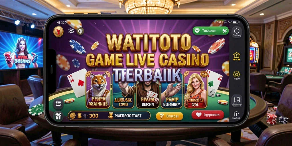 Screenshot WATITOTO menampilkan dealer yang berinteraksi dengan pemain secara langsung.